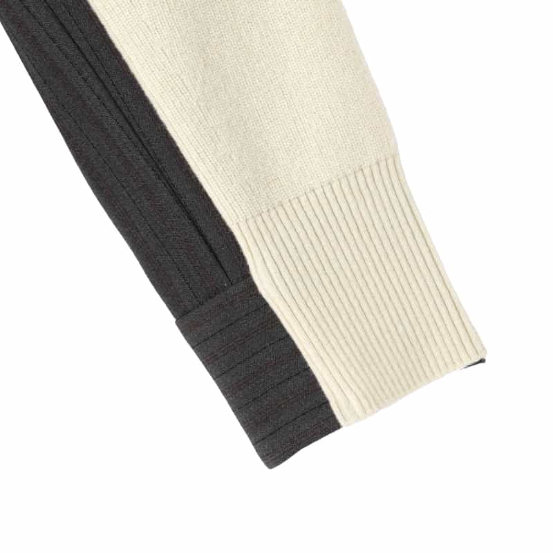 SACAI SACAI＜サカイ＞ コンビネーション ウールニットカーディガン IVORY