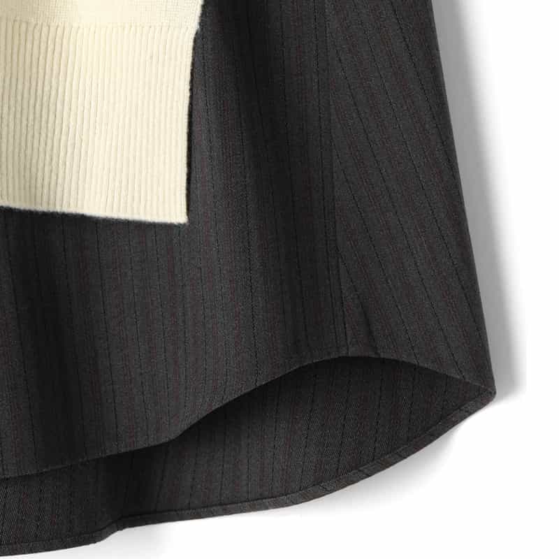 SACAI SACAI＜サカイ＞ コンビネーション ウールニットカーディガン IVORY