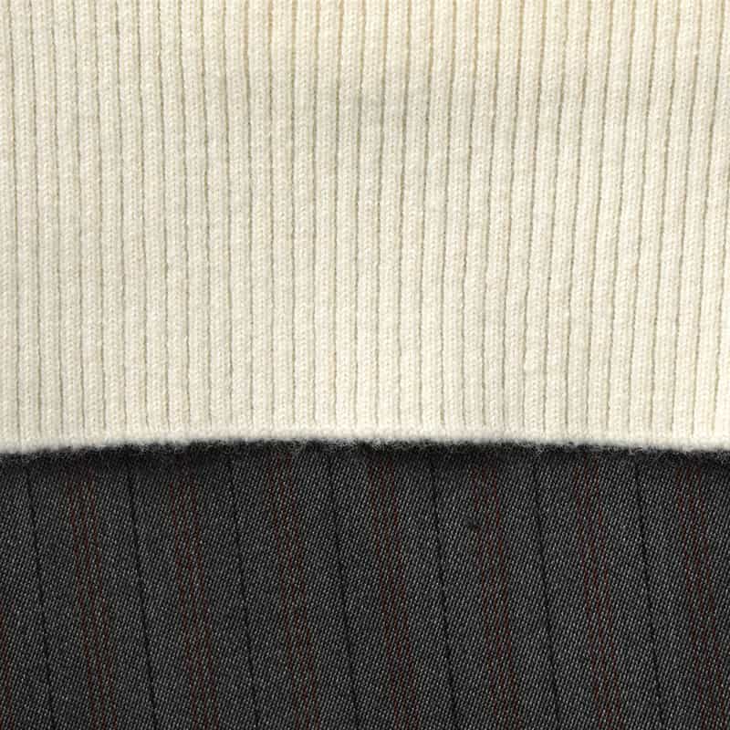 SACAI SACAI＜サカイ＞ コンビネーション ウールニットカーディガン IVORY