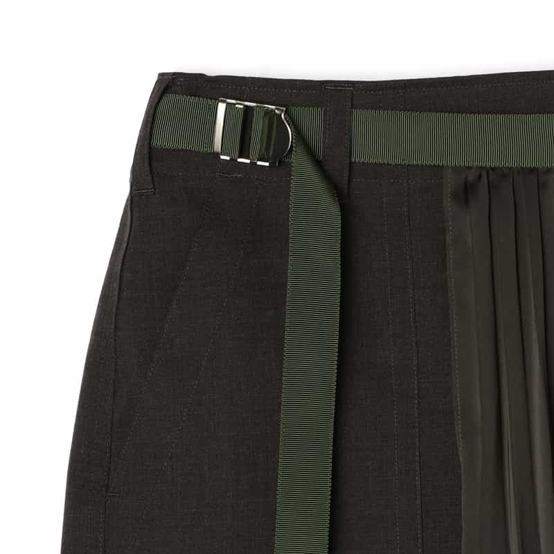 SACAI SACAI＜サカイ＞ コンビネーションロングスカート BROWN