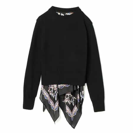 Sacai ボリュームスリーブ 黒 プルオーバー Sacai ボリュームスリーブ 黒 プルオーバー Sacai ボリューム