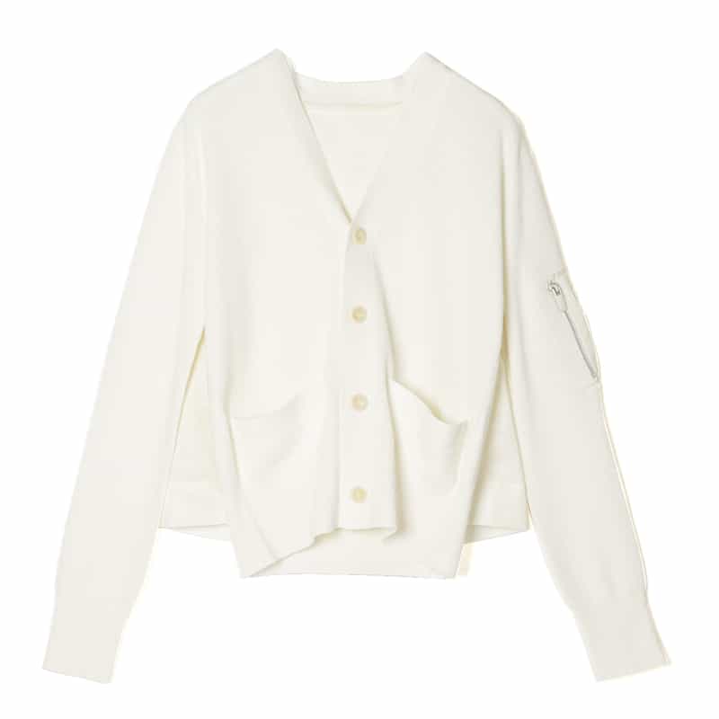SACAI SACAI＜サカイ＞ コンビネーションニットカーディガン IVORY