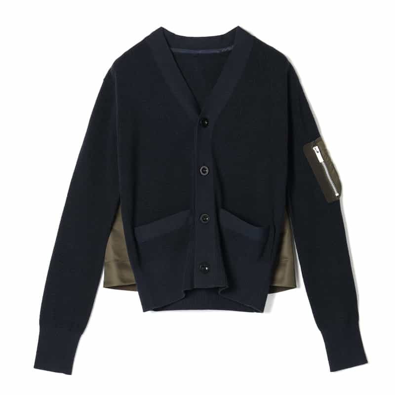 Sacai ボリュームスリーブ 黒 プルオーバー サカイsacai シフォンボリュームスリーブシースルーカーディガン