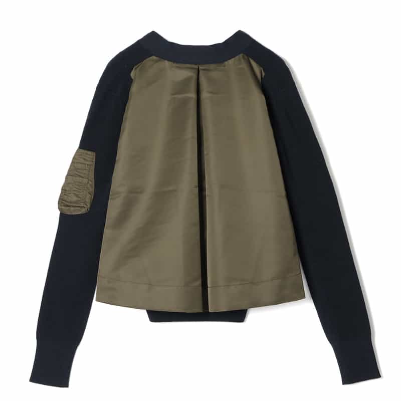 SACAI SACAI＜サカイ＞ コンビネーションニットカーディガン NAVY