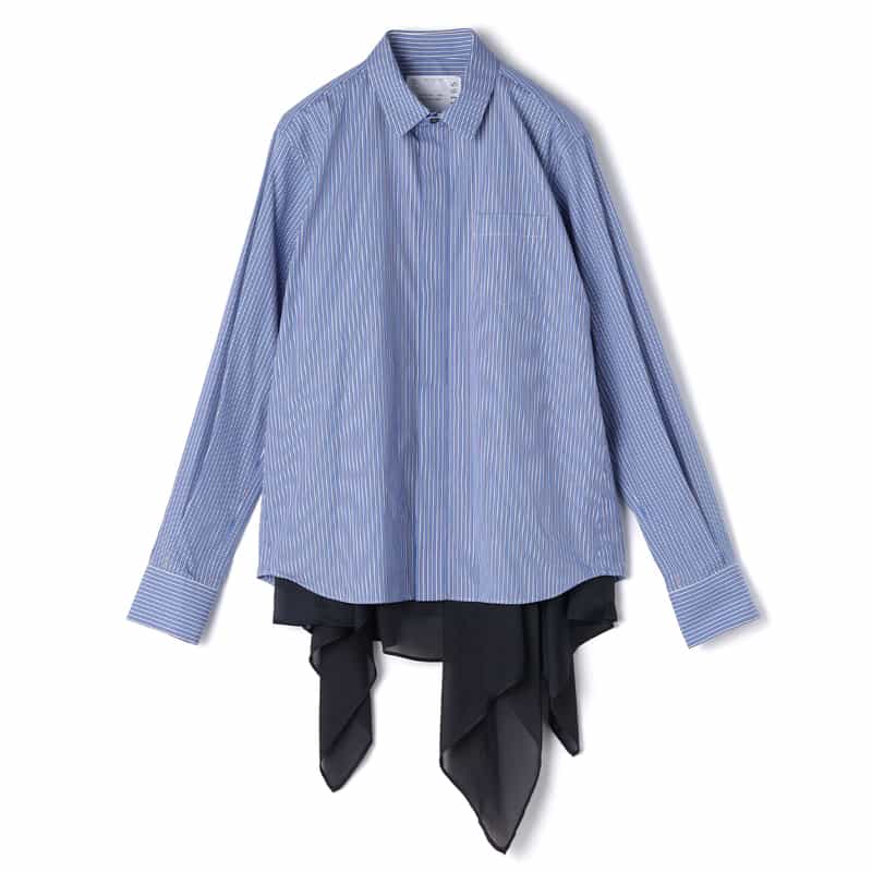 SACAI SACAI＜サカイ＞ コンビネーションシャツ LIGHT BLUE