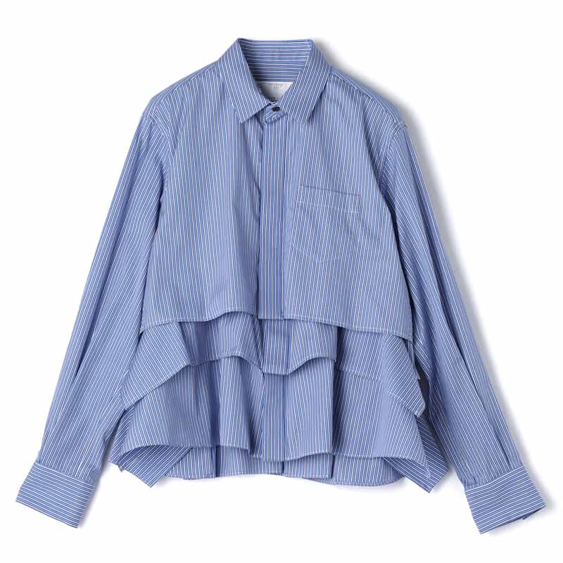 SACAI SACAI＜サカイ＞ フリルシャツ LIGHT BLUE