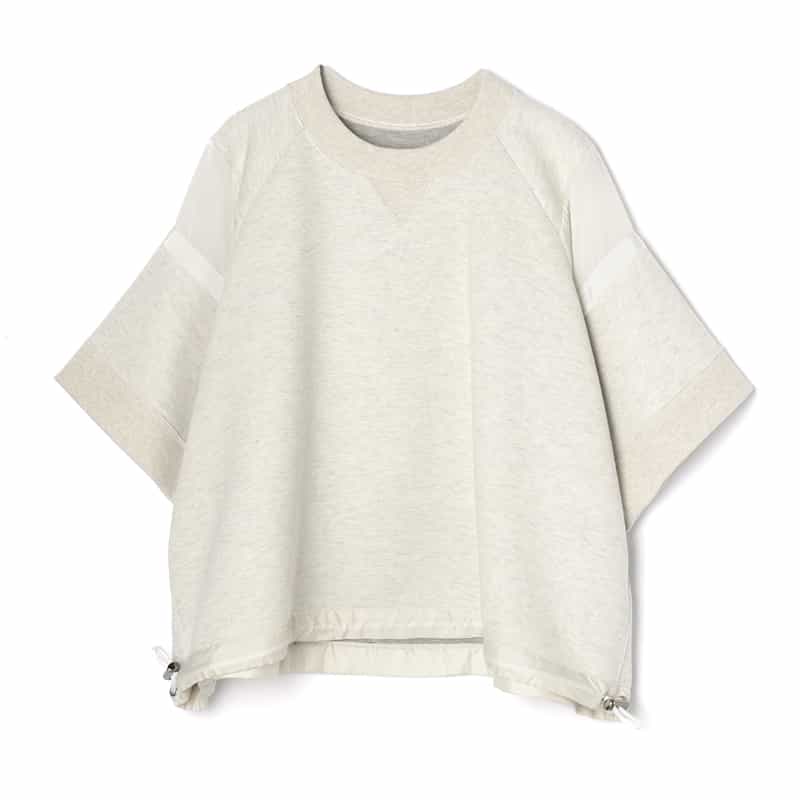 SACAI SACAI＜サカイ＞ ドローストリングスウェットプルオーバー IVORY