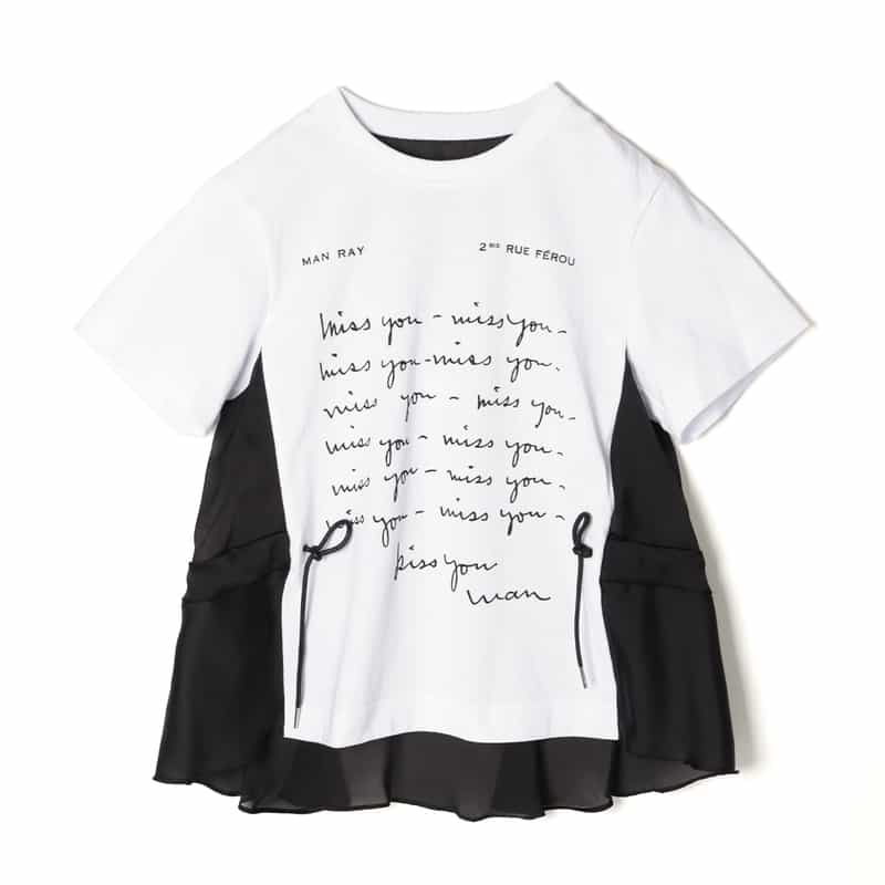 SACAI SACAI＜サカイ＞ コンビネーションTシャツ WHITE