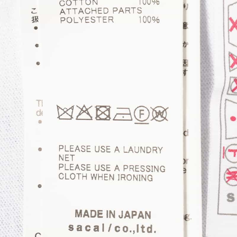 SACAI SACAI＜サカイ＞ コンビネーションTシャツ WHITE