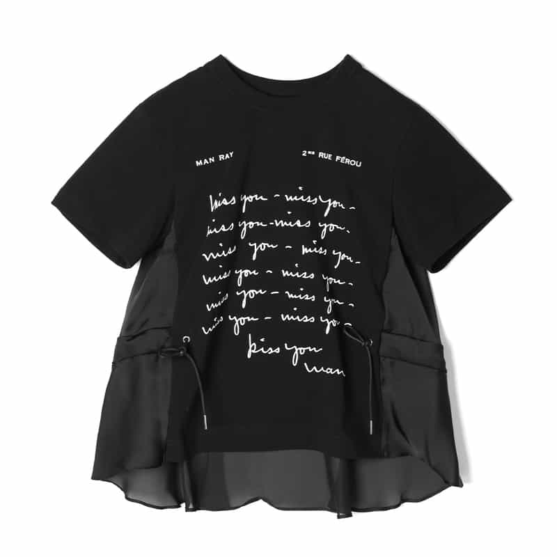 SACAI SACAI＜サカイ＞ コンビネーションTシャツ BLACK