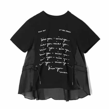 sacai バルーンスリーブ ブラック Tシャツ MA1 sacai サカイ KAWS カウズ KAWS TOKYO FIRST 限定 ロゴ プリント