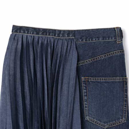 SACAI＜サカイ＞ サイドプリーツデニムスカート（2256037