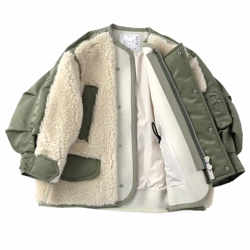 SACAI SACAI＜サカイ＞ コンビネーションジップアップジャケット IVORY