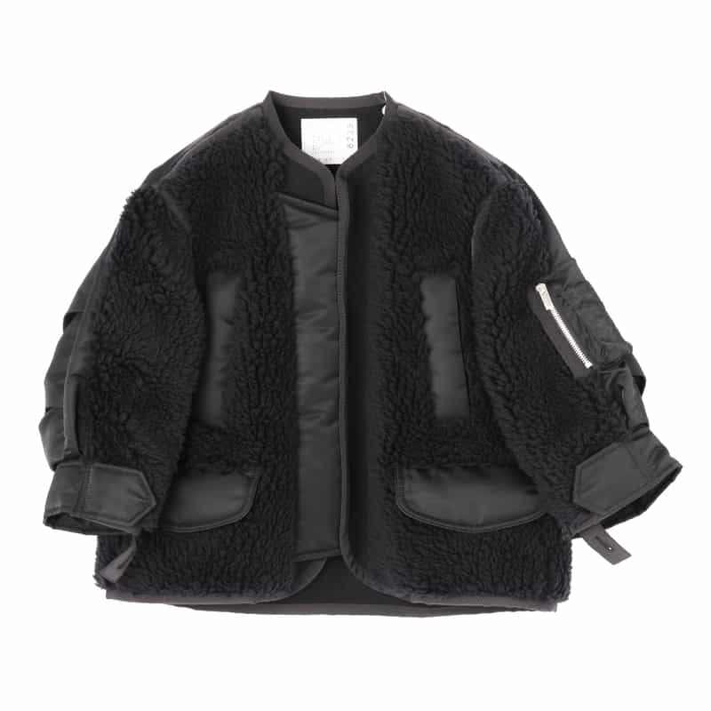 SACAI SACAI＜サカイ＞ コンビネーションジップアップジャケット BLACK