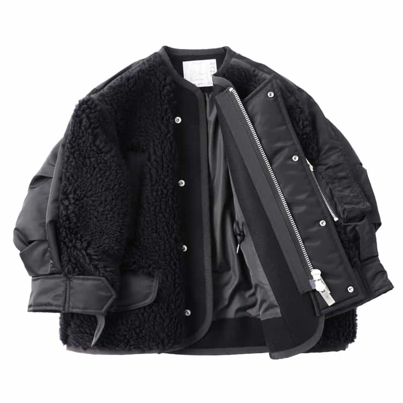 SACAI SACAI＜サカイ＞ コンビネーションジップアップジャケット BLACK