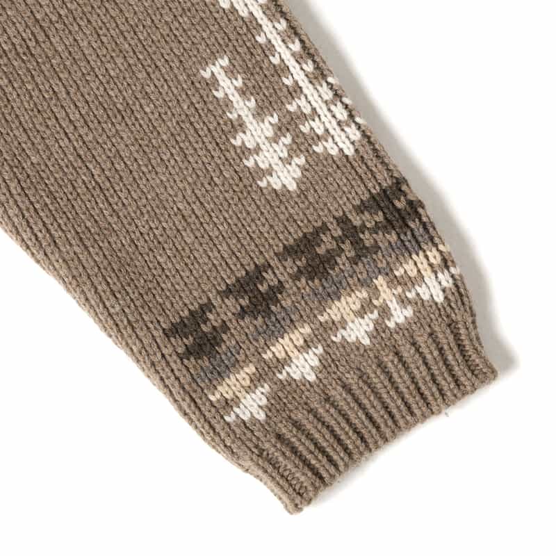 BARNEYS NEW YORK ＜ペンドルトン＞コラボレーション ジップアップニットカーディガン BROWN