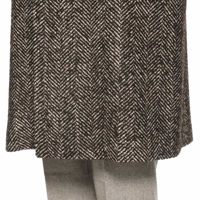 NORMEET NORMEET＜ノーミート＞ バーニーズ　ニューヨーク限定ヘリンボーン柄バルカラーコート BROWN