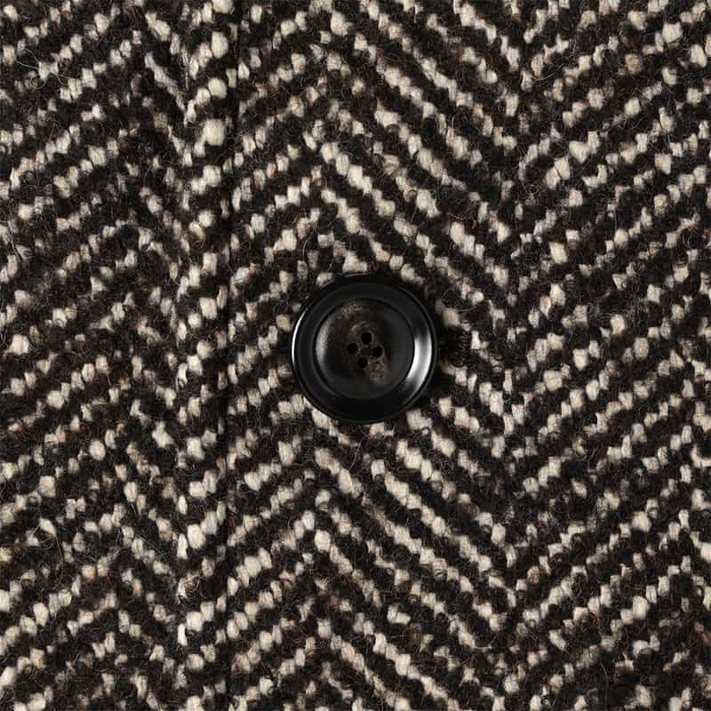 NORMEET NORMEET＜ノーミート＞ バーニーズ　ニューヨーク限定ヘリンボーン柄バルカラーコート BROWN