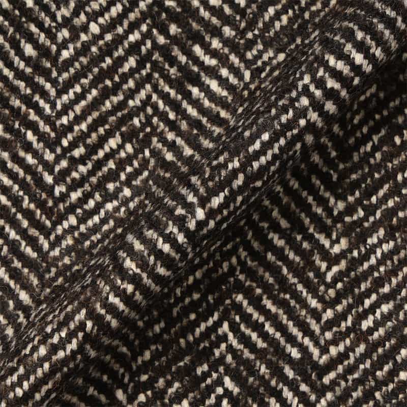 NORMEET NORMEET＜ノーミート＞ バーニーズ　ニューヨーク限定ヘリンボーン柄バルカラーコート BROWN