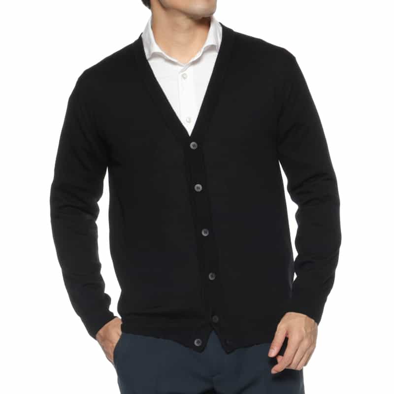 LUCA INNOCENTI LUCA INNOCENTI＜ルカ　イノチェンティ＞ バーニーズ　ニューヨーク限定ニットカーディガン BLACK