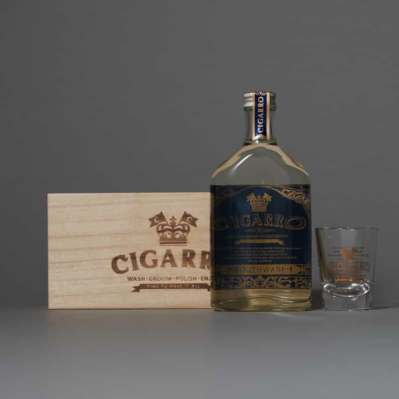 CIGARRO CIGARRO ＜シガーロ＞ マウスウォッシュ 200mL　（ショットグラス・木箱付） NONE(0000)