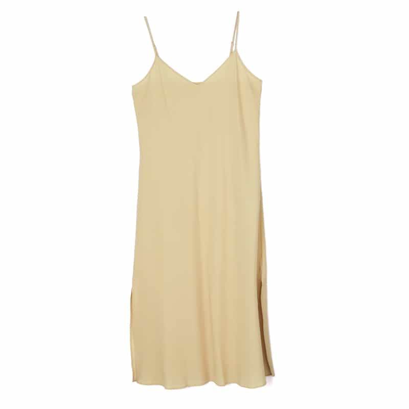 BARNEYS NEW YORK ウォッシャブル サイドギャザーシャツドレス（インナードレス付き） YELLOW