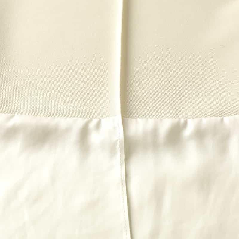 BARNEYS NEW YORK ウォッシャブル 異素材コンビネーション ドローストリングパンツ WHITE