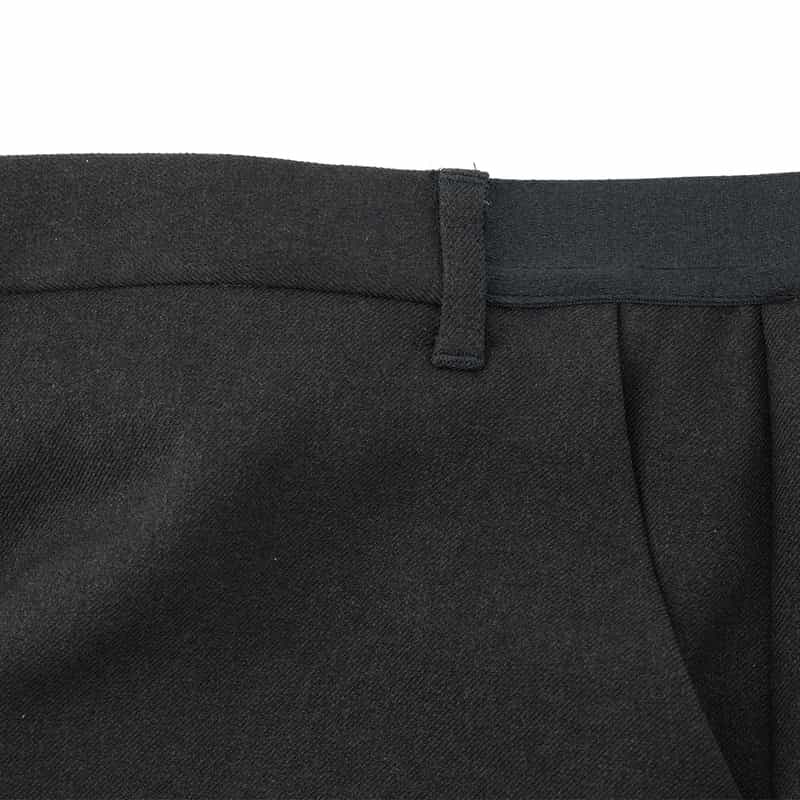 BARNEYS NEW YORK ウォッシャブル ウールライク バックウエストゴムパンツ BLACK