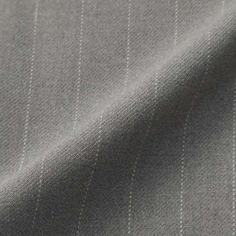 BARNEYS NEW YORK ウォッシャブル ピンストライプ柄 バックウエストゴムパンツ GRAY