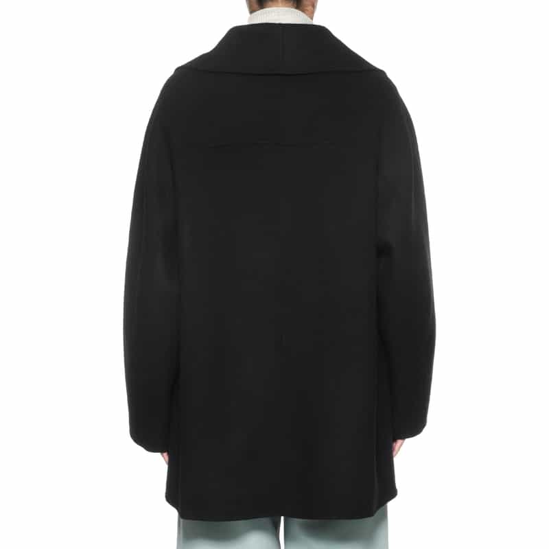 BARNEYS NEW YORK ショールカラー ミディコート BLACK