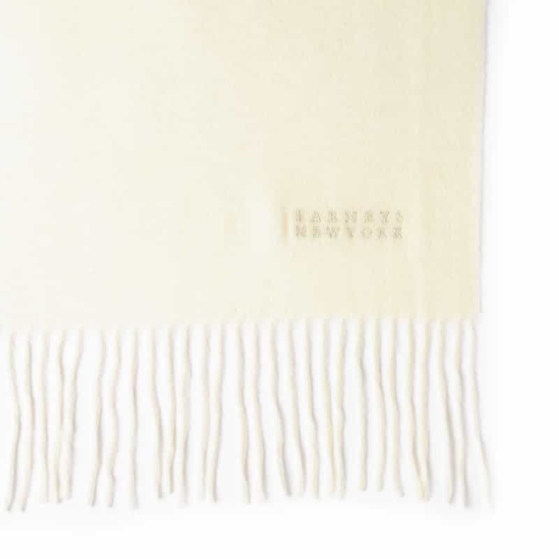 BARNEYS NEW YORK カシミヤスカーフ（L） IVORY