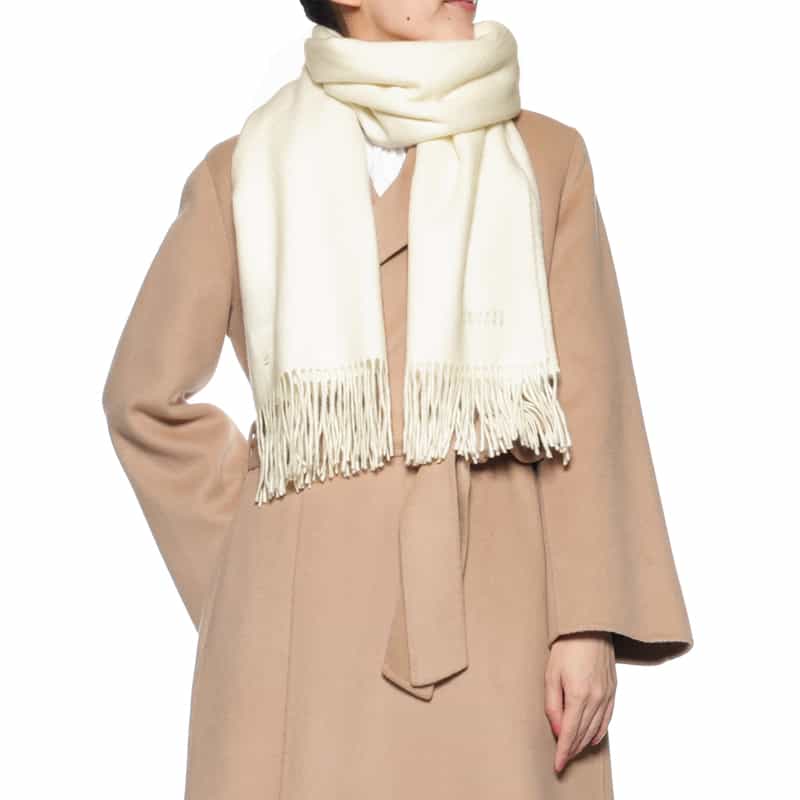 BARNEYS NEW YORK カシミヤスカーフ（L） IVORY