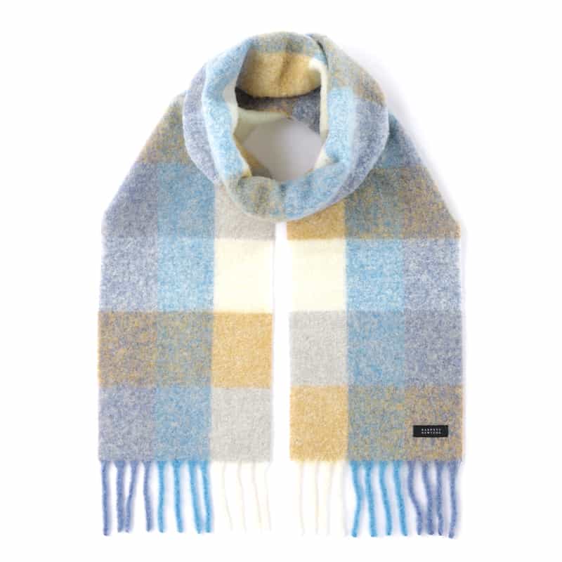 チェック柄フリンジスカーフ