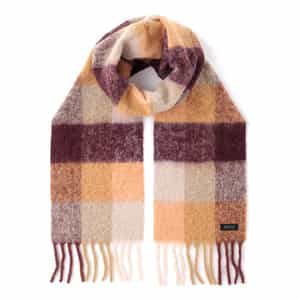 チェック柄フリンジスカーフ