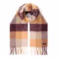 チェック柄フリンジスカーフ
