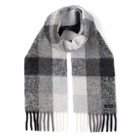 チェック柄フリンジスカーフ