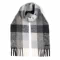 チェック柄フリンジスカーフ