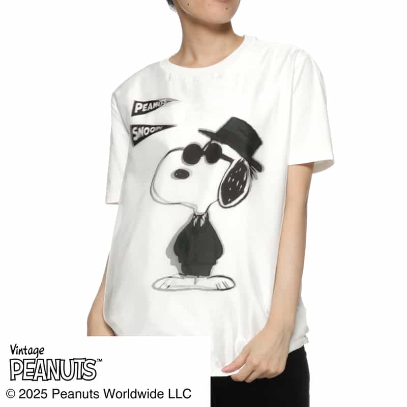 TRIPPY ART TRIPPY ART＜トリッピー アート＞ バーニーズ　ニューヨーク限定プリントTシャツ “SNOOPY“ WHITE