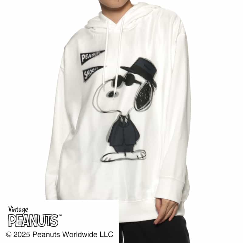 TRIPPY ART TRIPPY ART＜トリッピー アート＞ バーニーズ　ニューヨーク限定プリントフーディ “SNOOPY“ WHITE