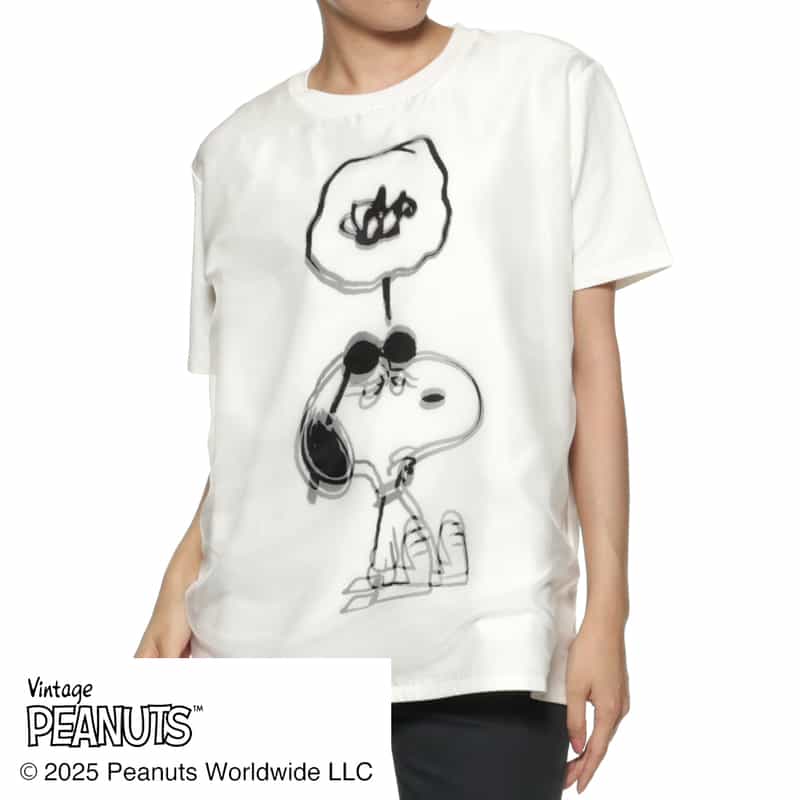 TRIPPY ART TRIPPY ART＜トリッピー アート＞ バーニーズ　ニューヨーク限定プリントTシャツ “SNOOPY“ WHITE