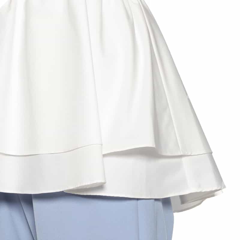 BARNEYS NEW YORK ウォッシャブル ノースリーブブラウス WHITE