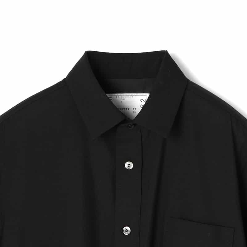 SACAI SACAI＜サカイ＞ ロングスリーブカジュアルシャツ BLACK