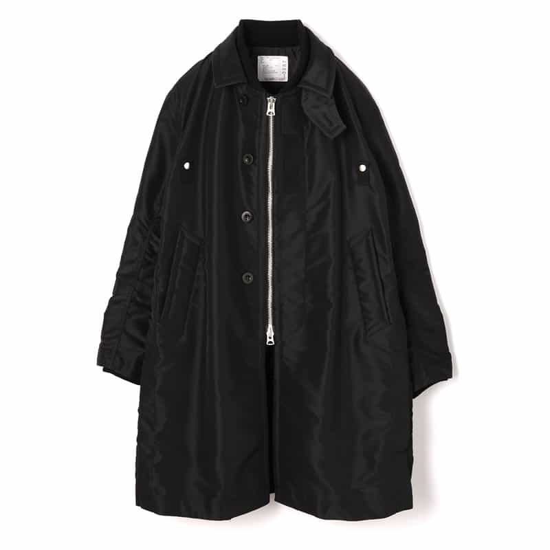 SACAI SACAI＜サカイ＞ ジップアップナイロンコート BLACK