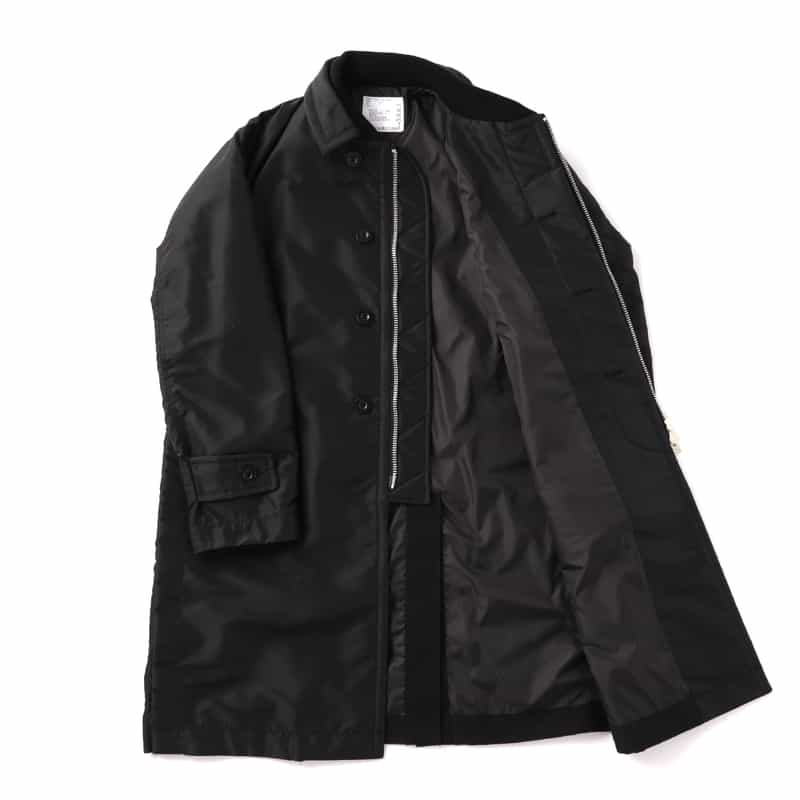 SACAI SACAI＜サカイ＞ ジップアップナイロンコート BLACK