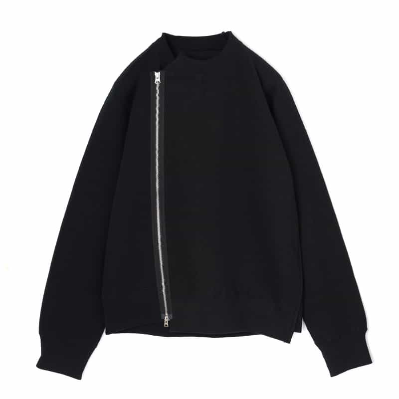 SACAI SACAI＜サカイ＞ ジップアップスウェットプルオーバー BLACK
