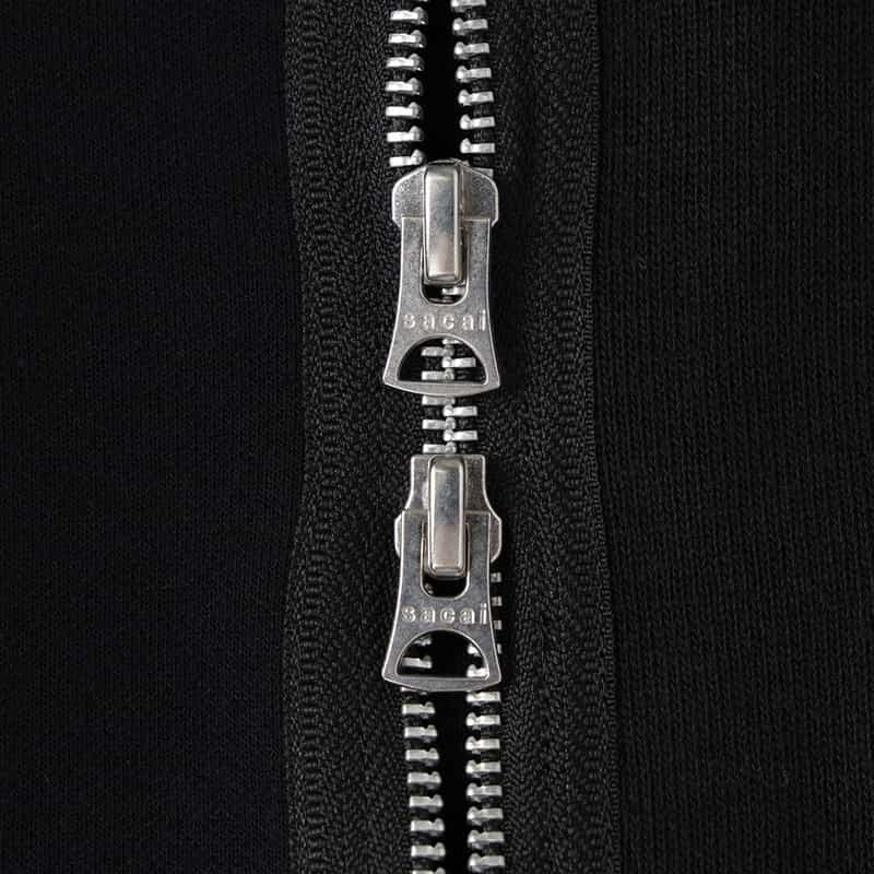 SACAI SACAI＜サカイ＞ ジップアップスウェットプルオーバー BLACK