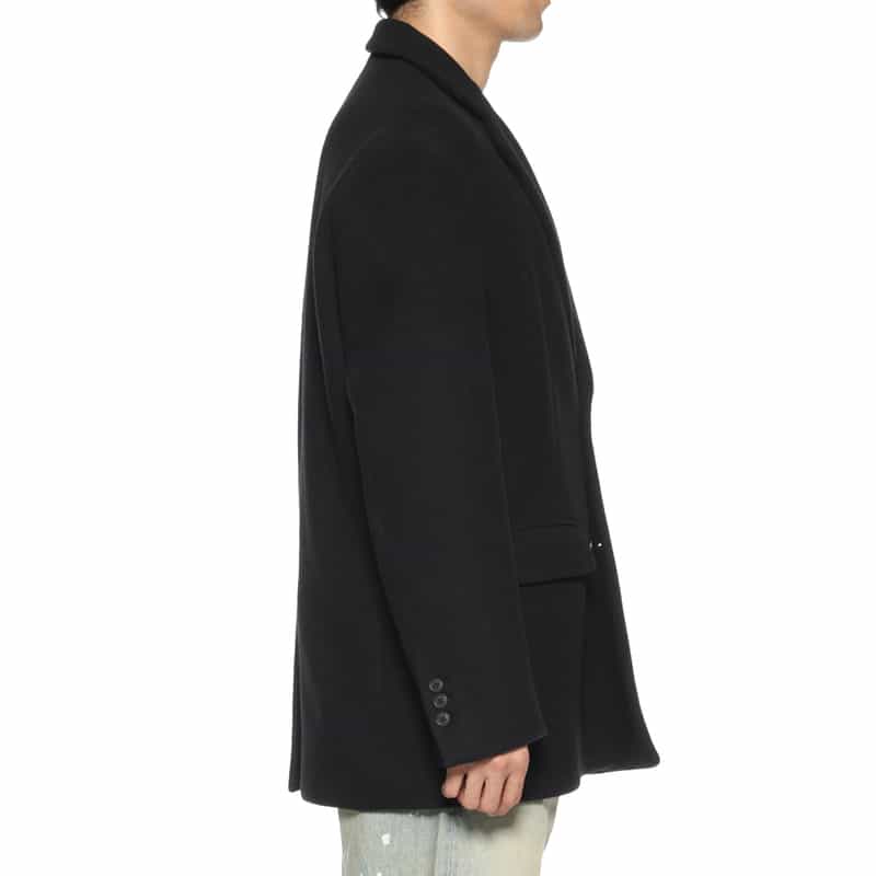 BARNEYS NEW YORK ウールメルトン素材ジャケット BLACK