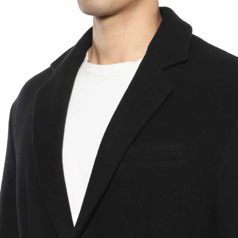 BARNEYS NEW YORK ウールメルトン素材ジャケット BLACK