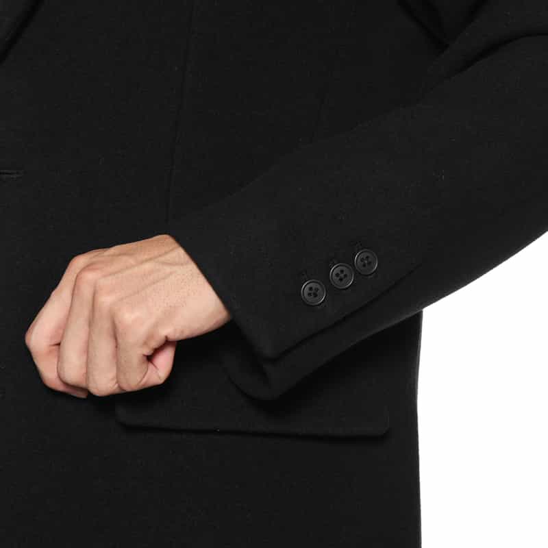 BARNEYS NEW YORK ウールメルトン素材ジャケット BLACK