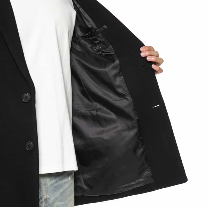 BARNEYS NEW YORK ウールメルトン素材ジャケット BLACK